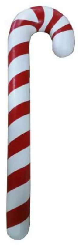 Casa Padrino sculpture décoration de Noël de luxe canne en bonbon blanc / rouge H. 110 cm - Sculpture décoration salon - Sculpture décoration jardin - Accessoires décoration noël Top-Preis