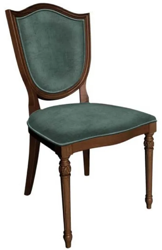 Sale Casa Padrino chaise de salle à manger Art Déco vert / marron - Chaise élégante en bois massif - Mobilier de Salle à Manger Art Déco