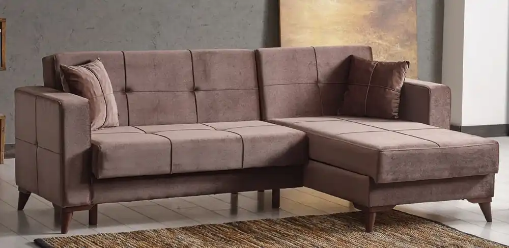 Casa Padrino canapé-lit de luxe marron foncé 243 x 150 x H. 83 cm - Canapé de salon moderne avec 2 oreillers - Meuble de Salon Sonderangebot