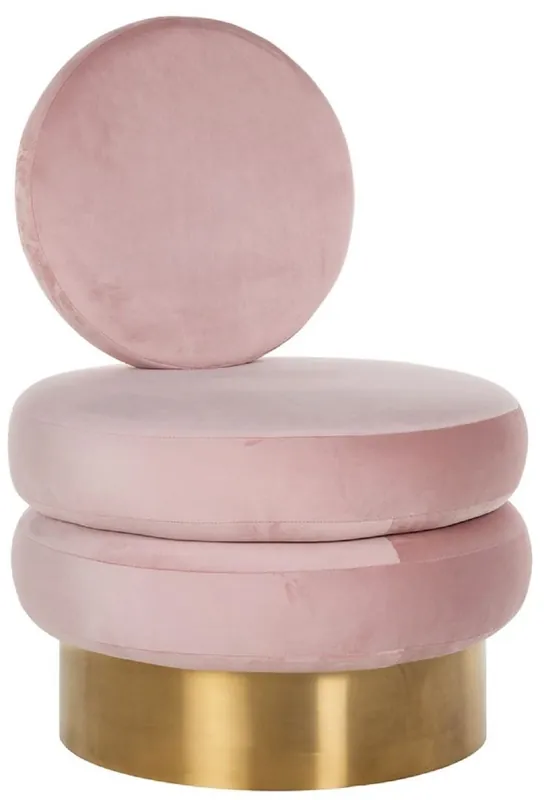 Jetzt Bestellen Casa Padrino fauteuil de luxe en velours rose / or 66 x 65 x H. 93 cm - Fauteuil de salon - Fauteuil d'hôtel - Mobilier de salon de luxe