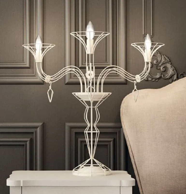 Preiswert Casa Padrino lampe de table Art Nouveau de luxe blanc Ø 70 x H. 60 cm - Lampe de bureau en métal noble - Lampes de Table Baroques et Art Nouveau - Qualité de Luxe - Fabriqué en Italie