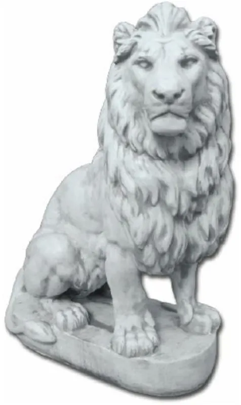 Bestpreis Casa Padrino figura decorativa de fibra de vidrio de lujo león mira à droite gris 100 x 50 x A. 140 cm - Sculpture de Décoration - Décoration de Salon - Figure de Décoration de Jardin