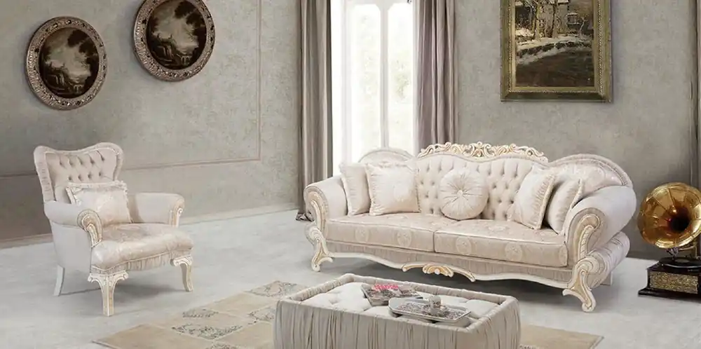 Ausverkauf Casa Padrino ensemble de salon baroque de luxe rose / blanc / beige - 2 Canapés avec Motif & 2 Fauteuils avec Motif & 1 Table Basse - Magnifique meubles de salon baroques