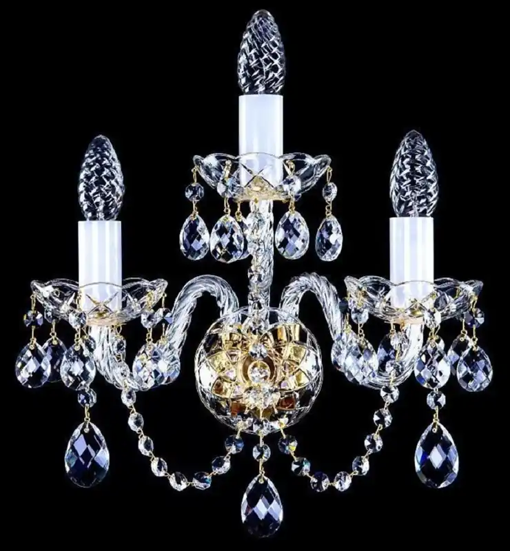 Casa Padrino applique murale baroque de luxe en cristal or 34 x 17 x H. 38 cm - Magnifique applique murale et verre cristal de Bohème - Appliques baroques Sofort Bestellen