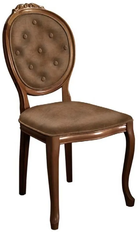 Casa Padrino chaise de salle à manger baroque marron - Chaise de style antique fait main - Mobilier de salle à manger de style baroque Versand Am Gleichen Tag