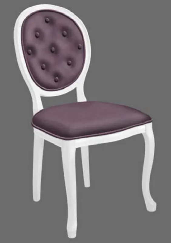 Online Kaufen Casa Padrino chaise de salle à manger baroque violet / blanc - Chaise de style antique fait main - Mobilier de salle à manger de style baroque