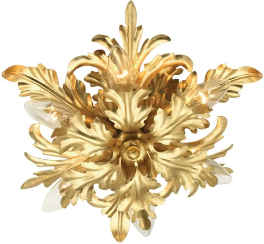 Highlight Casa Padrino lampe de couverture baroque de luxe or Ø 35 x H. 13 cm - Lampe de couverture de salon baroque - Lampe de couverture de hôtel baroque - Mobilier Baroque