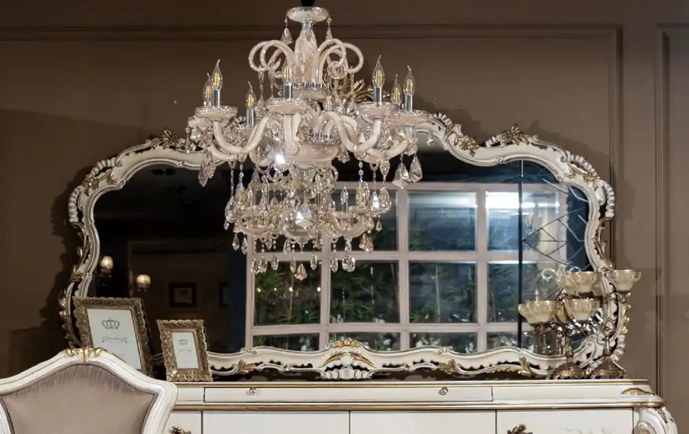 Angebot Casa Padrino miroir baroque de luxe crème / blanc / or - Magnifique miroir mural en bois massif de style baroque - Mobilier Baroque