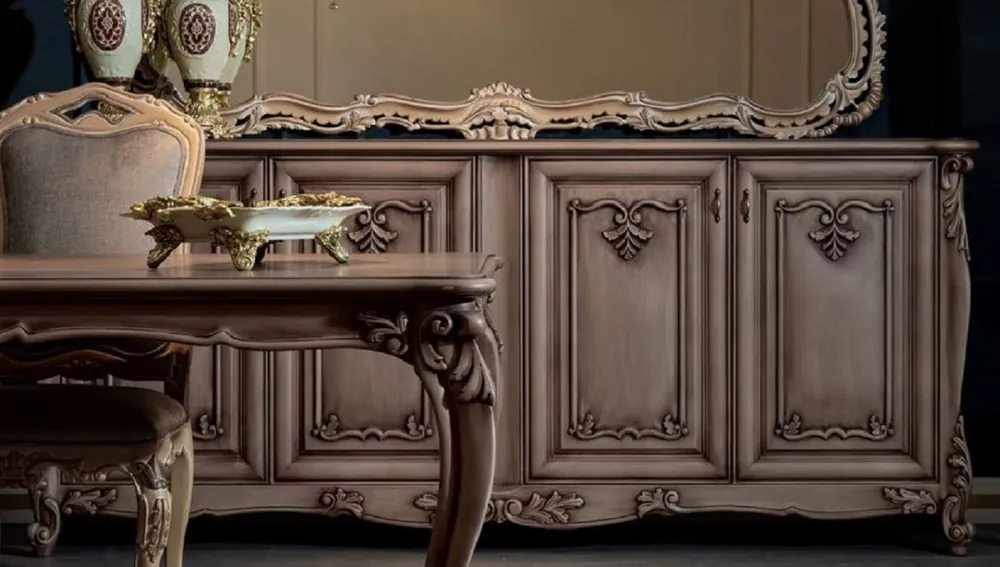 Angebot Casa Padrino buffet baroque de luxe avec 4 portes marron - Magnifique armoire en bois massif - Meuble baroque - Noble & Magnifique