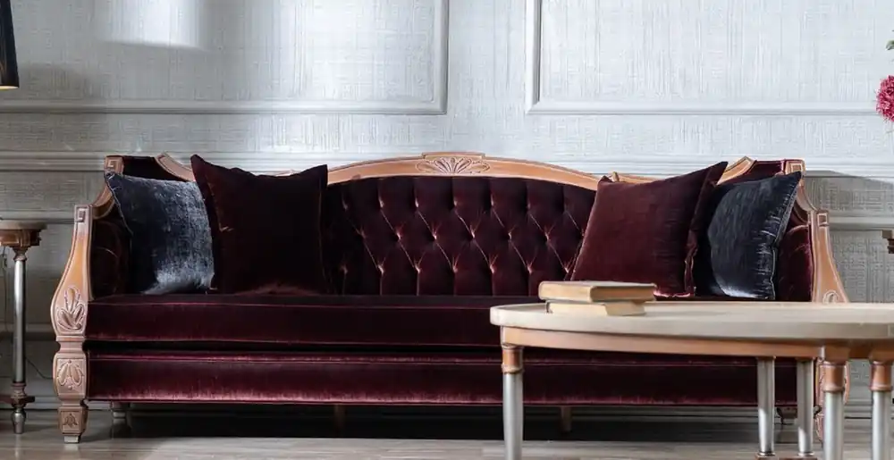 Casa Padrino canapé de salon baroque de luxe bordeaux rouge / beige - Magnifique Mobilier Baroque de Salon & Hôtel Letzte Chance