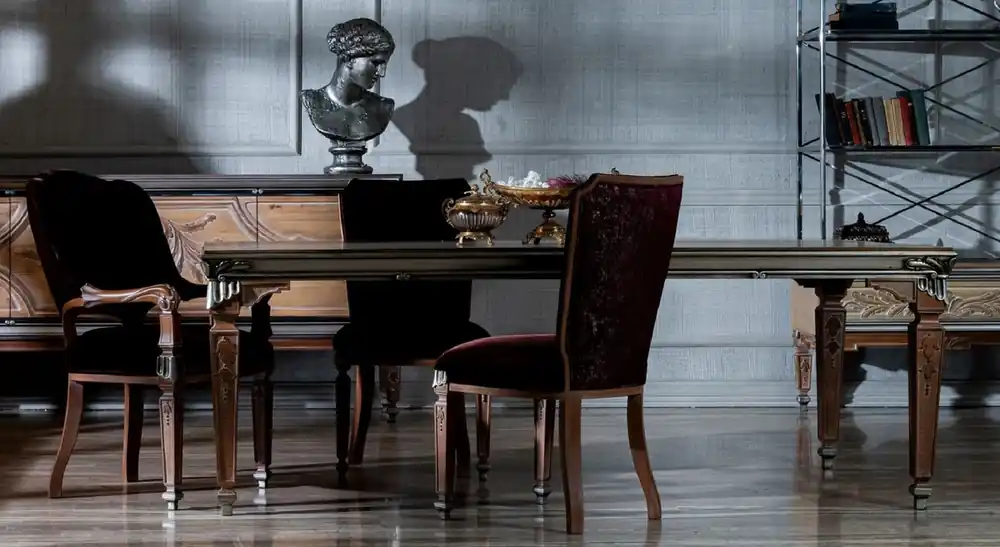 Casa Padrino ensemble de salle à manger baroque de luxe bordeaux rouge / beige / argent - 1 Table à Manger Baroque & 8 Chaises à Manger Baroque - Magnifique meubles de salle à manger baroque Neu