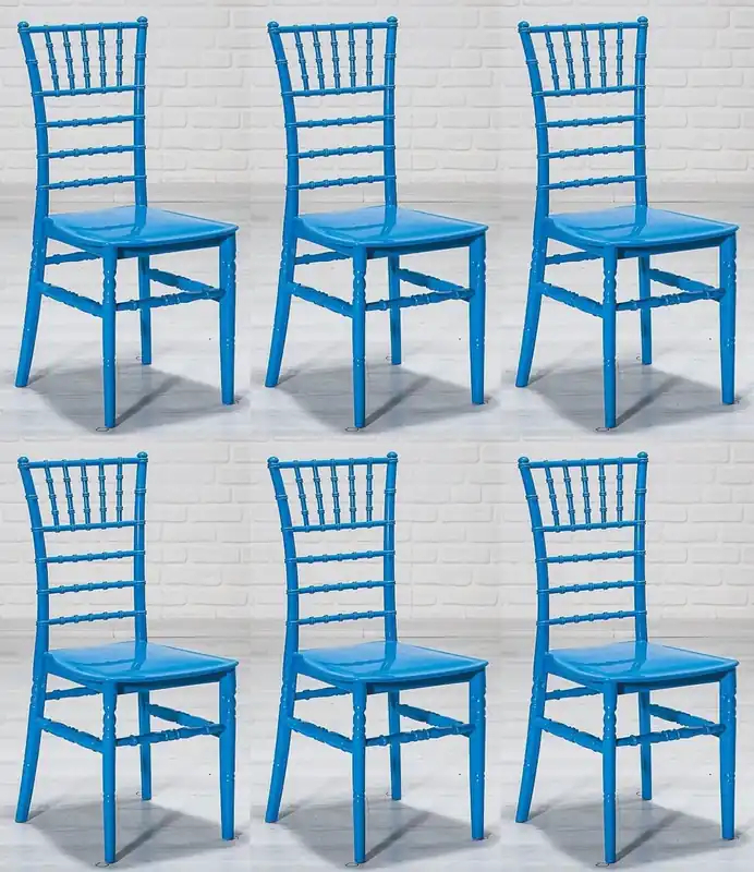 Casa Padrino ensemble de chaises acrylique design bleu 40 x 46 x H. 92,5 cm - Chaises de salle à manger - Meubles de salle à manger en acrylique Günstig