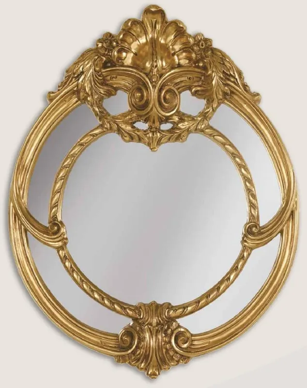Super-Preis Casa Padrino miroir baroque de luxe or - Miroir mural noble de style baroque - Miroir de salon baroque - Miroir d'armoire baroque - Meuble Baroque