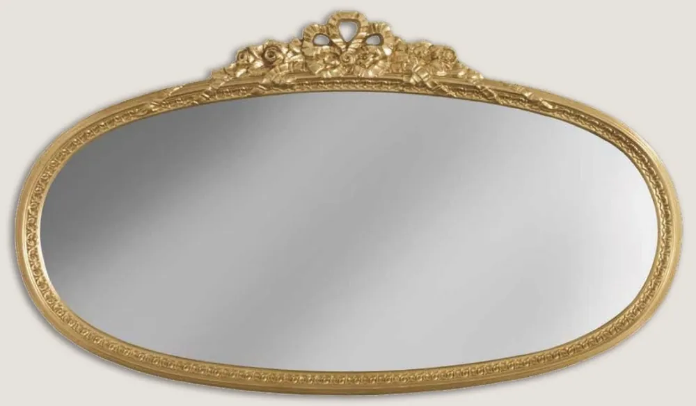 Casa Padrino miroir mural baroque de luxe or - Miroir ovale de style baroque - Miroir de salon baroque - Miroir d'armoire baroque - Meuble Baroque Neue Kollektion