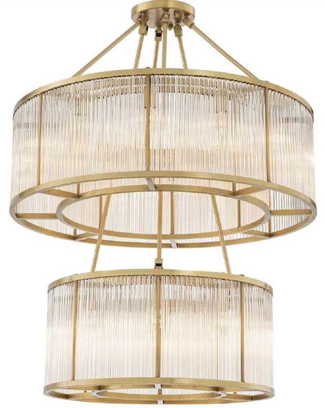 Preiswert Casa Padrino lustre de luxe laiton antique Ø 90 x H. 116 cm - Lustre Hôtel & Restaurant Rond - Qualité de Luxe