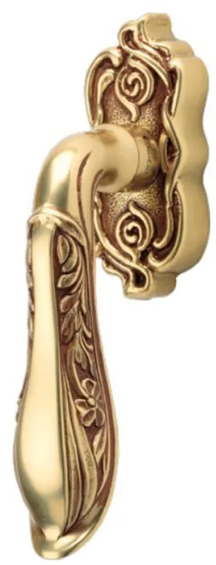 Preisreduziert Casa Padrino ensemble de poignées de fenêtre Art Nouveau or français 3,6 x 16,2 cm - Élégantes poignées de fenêtre en laiton - Accessoires de Décoration Baroques et Art Nouveau