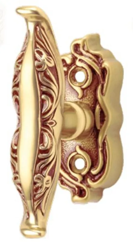 Online Kaufen Casa Padrino ensemble de poignées de fenêtre Art Nouveau or français 3,6 x 11 cm - Élégantes poignées de fenêtre en laiton - Accessoires de Décoration Baroques et Art Nouveau