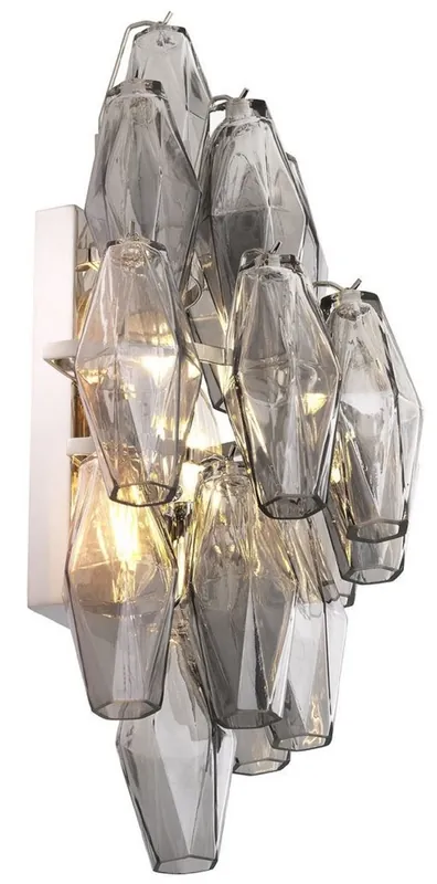 Casa Padrino Applique Murale de Luxe Gris / Argent 31 x 19 x H. 50 cm - Elégante Applique Murale Hôtel & Restaurant - Collection de Luxe Jetzt Bestellen