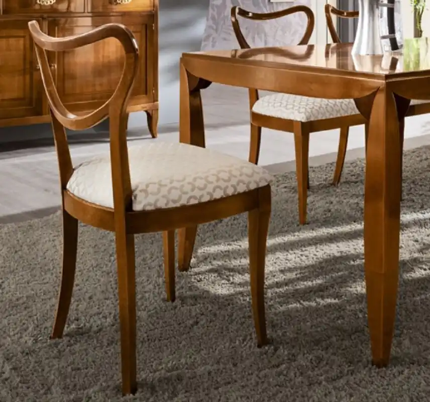 Casa Padrino ensemble de chaises de salle à manger Biedermeier de luxe crème / or / marron - Ensemble de 6 chaises de cuisine - Meubles de salle à manger Biedermeier - Fabriqué en Italie Aktuell