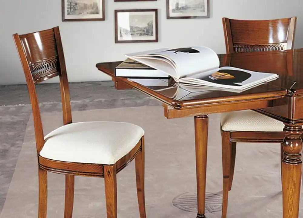Knallerangebot Casa Padrino ensemble de chaises de salle à manger Biedermeier de luxe blanc / or / marron - Ensemble de 6 chaises de cuisine - Meubles de salle à manger Biedermeier - Fabriqué en Italie