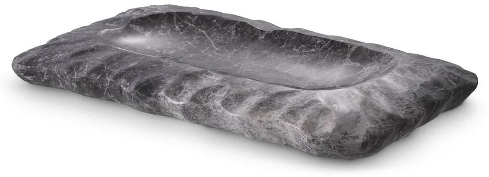 Sale Casa Padrino plateau de service de luxe gris 31 x 18 x H. 2,5 cm - Plateau rectangulaire en marbre - Accessoires pour Hôtellerie & Restauration de Luxe