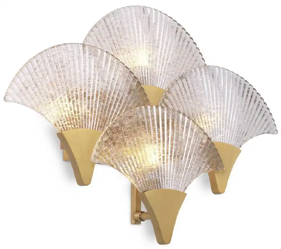 Versand Am Gleichen Tag Casa Padrino Applique Murale LED de Luxe Laiton Antique / Gris 40 x 11 x H. 29,5 cm - Applique Murale Hôtel & Restaurant - Collection de Luxe