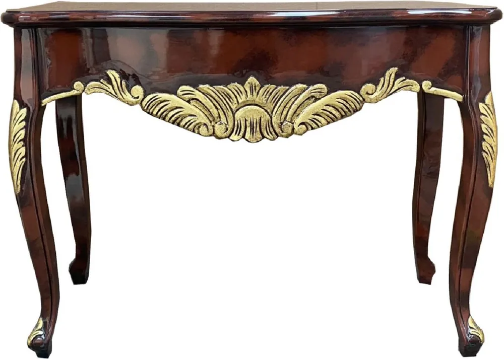 Casa Padrino console baroque marron acajou / or - Console fait main en bois massif de style baroque - Meuble Baroque Online Kaufen