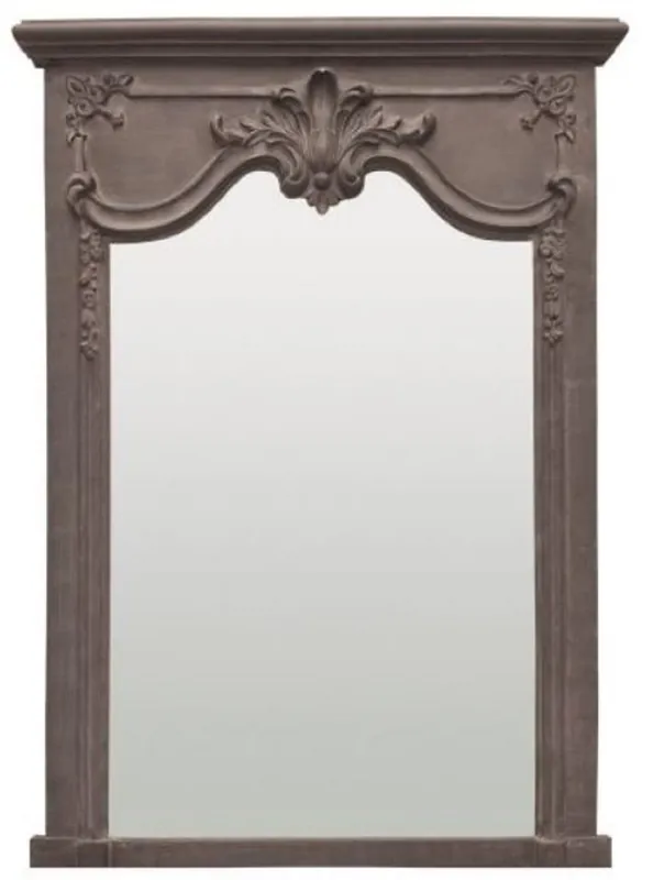 Casa Padrino miroir baroque de luxe gris - Miroir mural fait main de style baroque - Miroir de salon baroque - Miroir d'armoire baroque - Accessoires de décoration baroque Beliebt