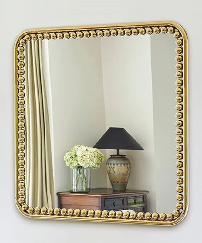 Casa Padrino miroir mural de luxe or 95 x 3 x H. 95 cm - Miroir de salon carré avec cadre en métal - Miroir de chambre - Miroir de salle de bain - Miroir d'armoire - Collection de Luxe Kracherpreis
