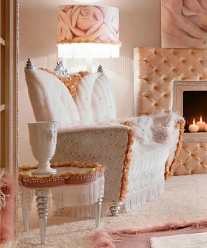 Rabatt Casa Padrino fauteuil baroque de luxe blanc / marron / argent - Magnifique fauteuil de salon de style baroque - Qualité de première classe - Fabriqué en Italie