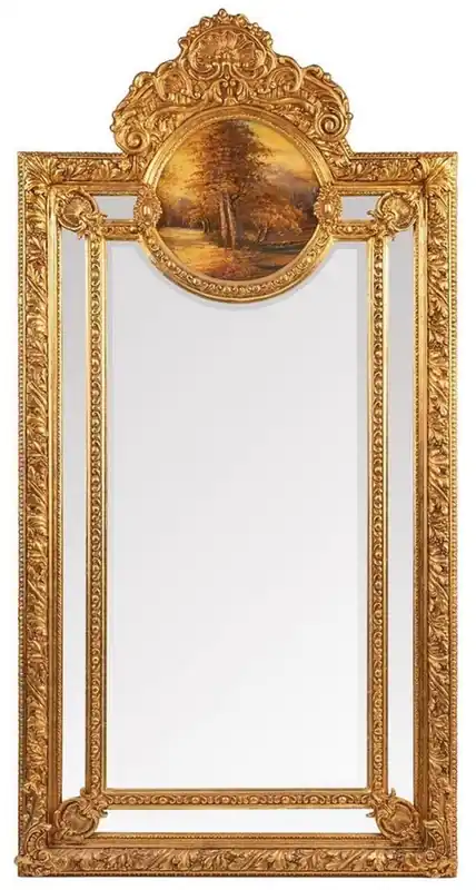 Markenware Casa Padrino miroir baroque or - Miroir mural fait main de style baroque - Miroir armoire style antique - Magnifique miroir de salon - Mobilier Baroque