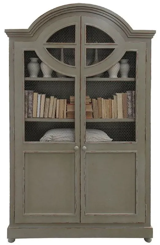 Casa Padrino armoire de style campagnard de luxe gris antique - Armoire en bois massif fait main avec 2 portes - Meubles en bois massif de style campagnard - Qualité de Luxe Zertifiziert