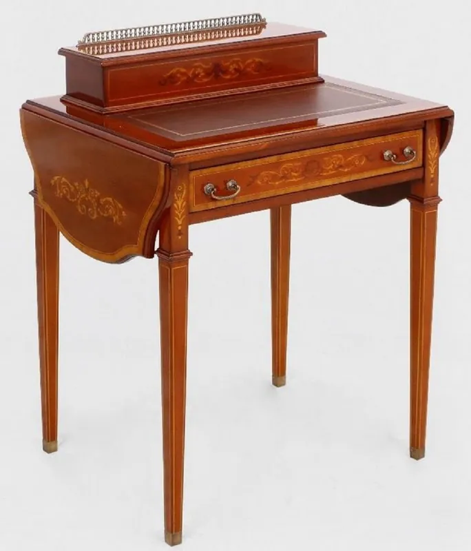 Casa Padrino secrétaire Art Nouveau de luxe marron - Bureau fait main en bois massif - Mobilier de Bureau Baroque et Art Nouveau Preisreduziert