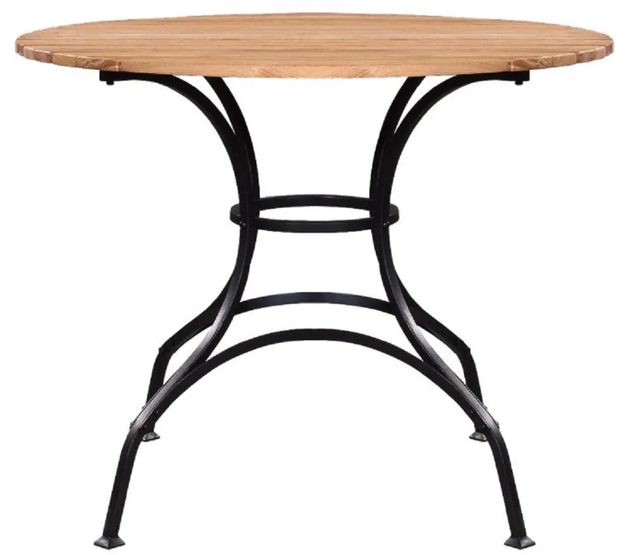 Casa Padrino table de jardin Art Nouveau de luxe marron / noir Ø 100 x H. 78 cm - Table de jardin & terrasse ronde - Mobilier de Jardin & Terrasse Art Nouveau Rabatt