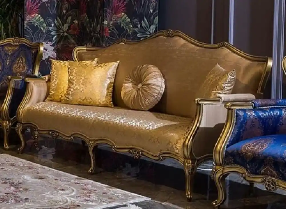 Casa Padrino canapé baroque de luxe or - Magnifique canapé de salon avec motif élégant - Meuble de salon de style baroque - Noble & Magnifique Angebot