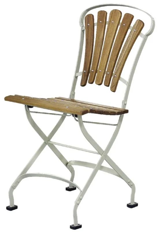 Casa Padrino chaise pliante Art Nouveau de luxe marron / crème 42 x 50 x H. 88 cm - Chaise de Jardin & Patio - Mobilier de Jardin & Patio Art Nouveau Wochenendangebot
