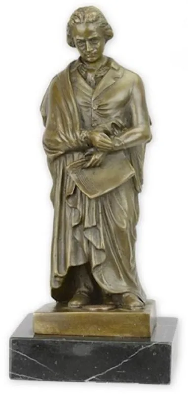 Casa Padrino sculpture en bronze Art Nouveau de luxe Beethoven bronze / noir 7,4 x 6,5 x H. 17,1 cm - Figurine en Bronze avec Socle en Marbre - Figurine Décorative - Accessoires Décoratifs Rabatt