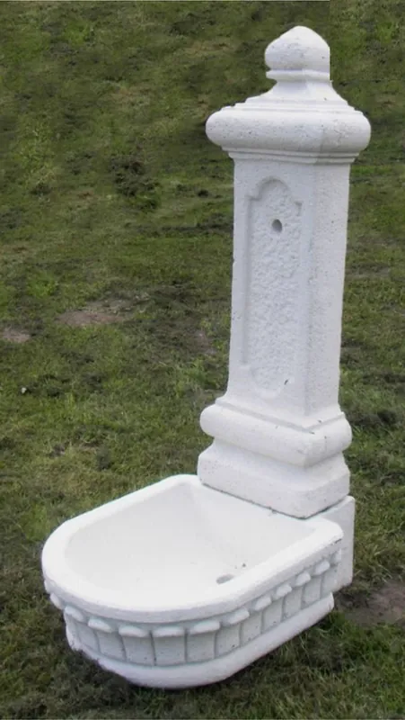 Knallerangebot Casa Padrino fontaine murale Art Nouveau blanc H. 122 cm - Magnifique fontaine de jardin - Fontaine en pierre de décoration de jardin - Accessoires de Jardin Baroque & Art Nouveau