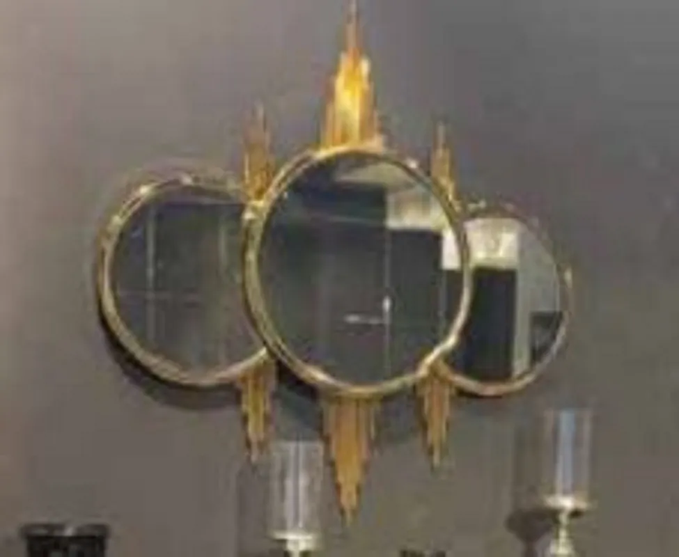 Letzte Chance Casa Padrino miroir mural de luxe or 104 x 6 x H. 106 cm - Miroir de salon moderne avec cadre en métal - Miroir de chambre - Miroir d'armoire - Collection de Luxe