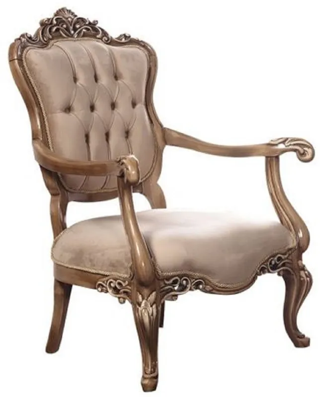 Casa Padrino fauteuil de salon baroque de luxe gris / marron - Magnifique fauteuil de style baroque - Meuble de salon baroque fait main Neu Im Sortiment