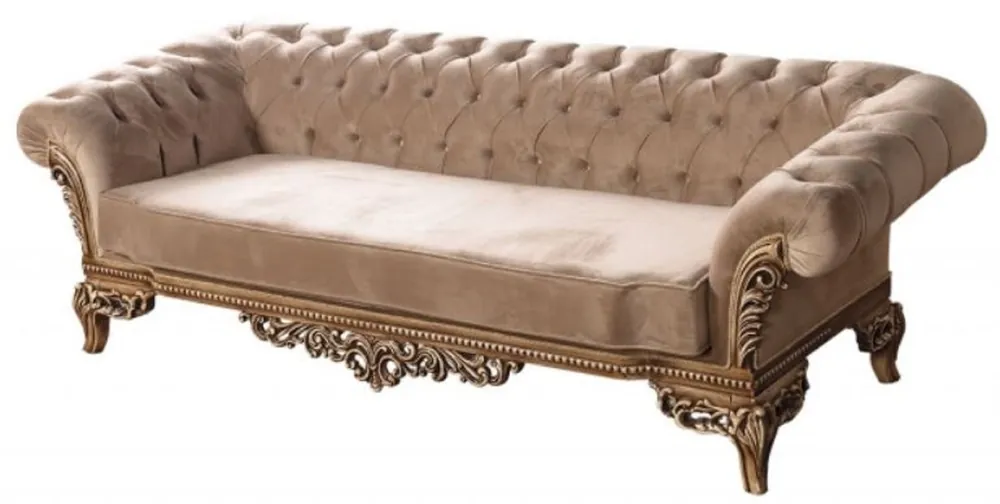 Aktuell Casa Padrino canapé Chesterfield baroque de luxe marron - Magnifique canapé de salon de style baroque - Meuble de salon baroque - Noble & Magnifique