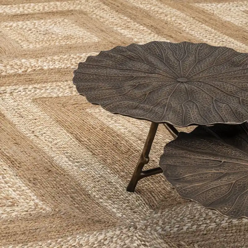 Saisonangebot Casa Padrino tapis de luxe en chanvre naturel 300 x 400 cm - Tapis salon & hôtel tissé main - Accessoires de décoration salon - Qualité de Luxe