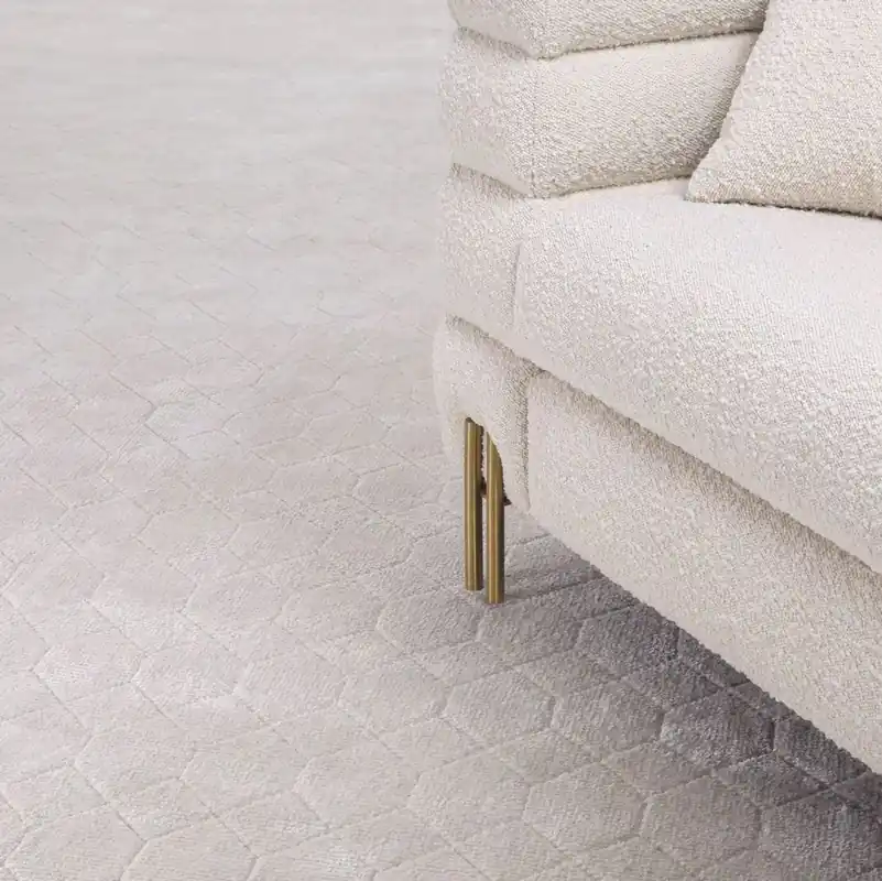 Casa Padrino tapis de luxe en viscose et laine beige 300 x 400 cm - Tapis salon & hôtel tissé main - Accessoires de décoration salon - Qualité de Luxe Sofort Bestellen