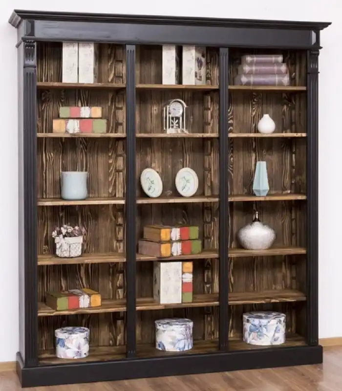 Meistverkauft Casa Padrino armoire étagère de style campagnard noir / marron foncé 180 x 39 x H. 197 cm - Armoire à livres - Armoire de salon - Armoire de bureau - Meubles style campagnard
