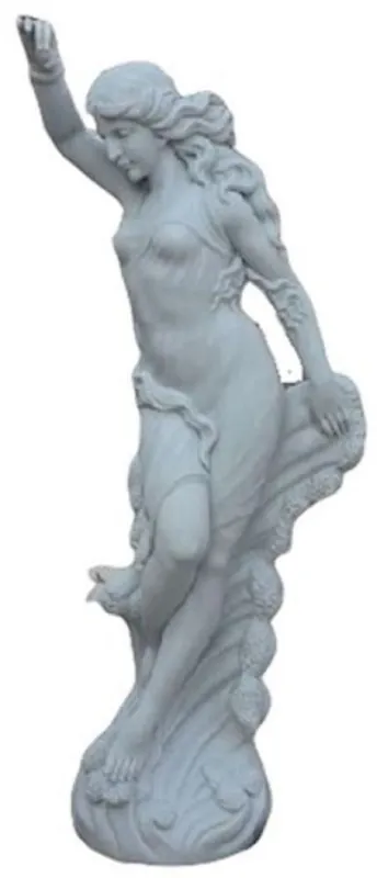 Casa Padrino sculpture en marbre Art Nouveau dame blanc - Figurine décoration de jardin - Accessoires de Décoration de Jardin Baroque & Art Nouveau Direktkauf