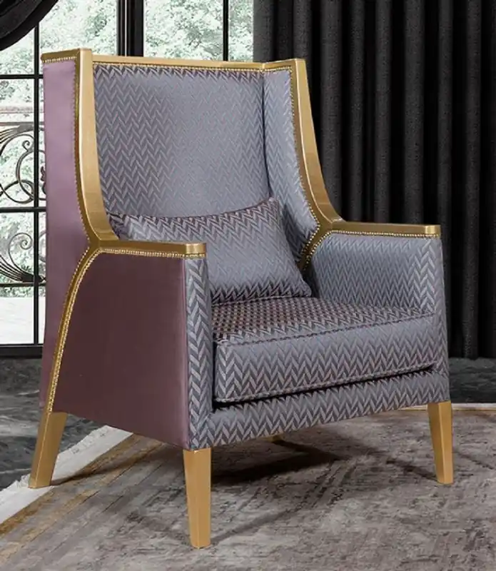 Aktuell Casa Padrino fauteuil de salon baroque de luxe rose / argent / violet / or - Fauteuil de style baroque fait main avec motif élégant - Mobilier de salon baroque