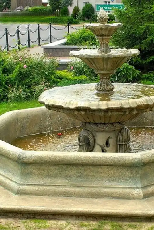 Casa Padrino fontaine baroque gris Ø 145 x H. 180 cm - Fontaine de décoration de jardin - Magnifiques accessoires de décoration de jardin baroque Neue Kollektion