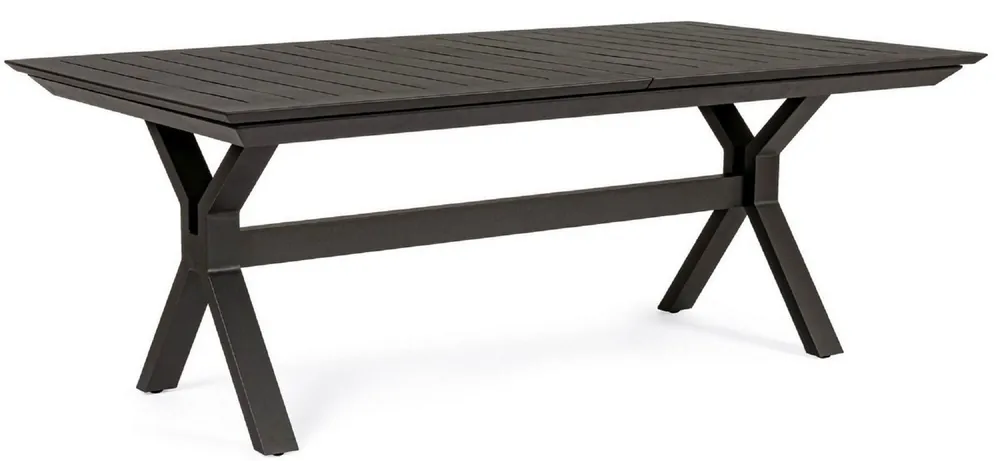 Casa Padrino table de jardin de luxe anthracite 200-300 x 110 x H. 76 cm - Table à manger extensible en aluminium thermolaqué - Table de jardin et terrasse - Mobilier de jardin et terrasse de luxe Neuheit