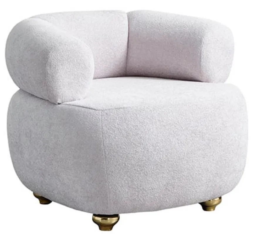 Aktuell Casa Padrino fauteuil luxe gris / or - Fauteuil de salon moderne - Mobilier de salon moderne - Collection de Luxe
