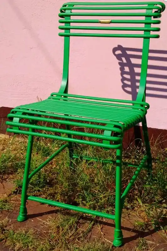Casa Padrino chaise de jardin Art Nouveau vert 44 x 50 cm - Chaise en fer forgé forgé à la main - Mobilier de jardin et de terrasse nostalgique Kracherpreis